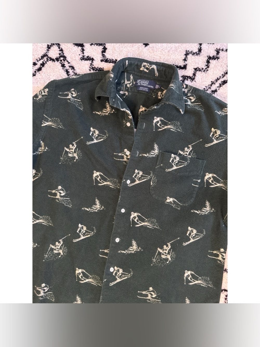 Vintage 90’s Polo Ralph Lauren Marlowe Ski Button Up Flannel Size Large - Picture 3 of 6
